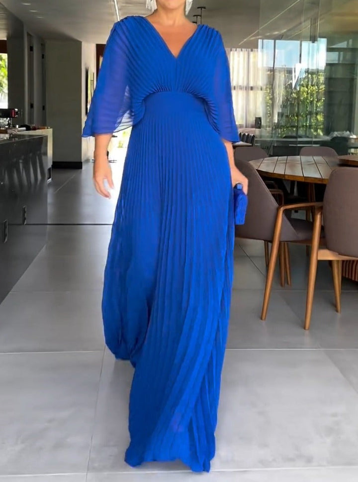 Nia | Floating Ribbed Maxi Dress
